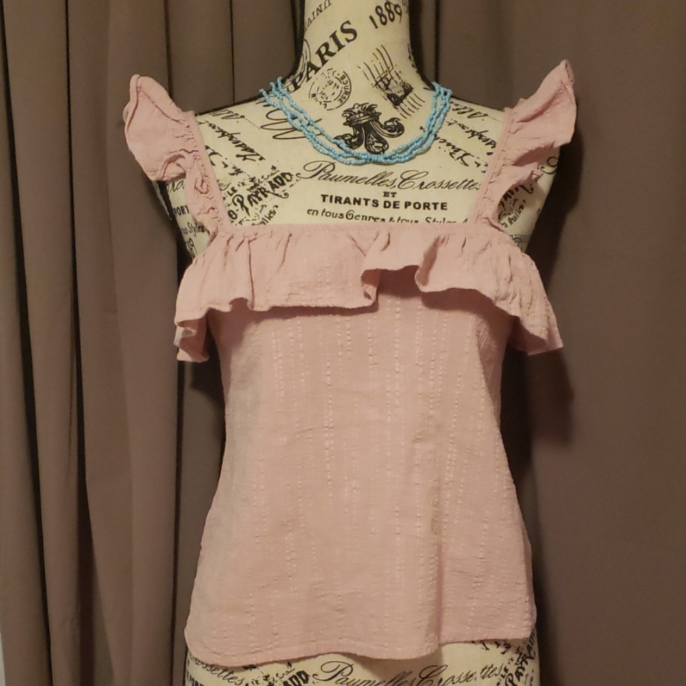 Pink Ruffle top